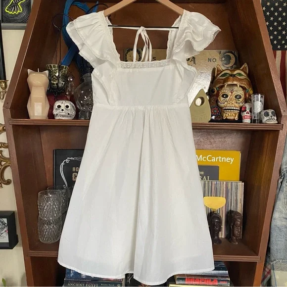 Lulu’s - Marvelous Time White Ruffled Mini Dress - size xs - Picture 7 of 11
